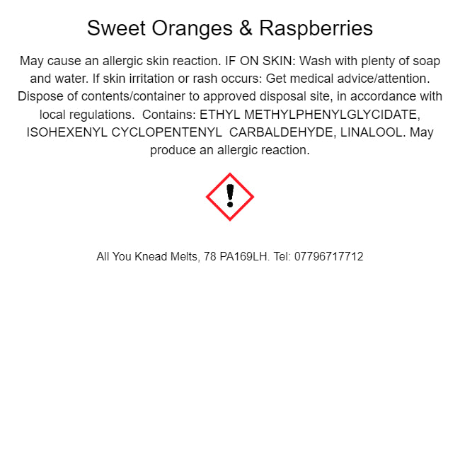 Sweet Oranges and Raspberries Squares