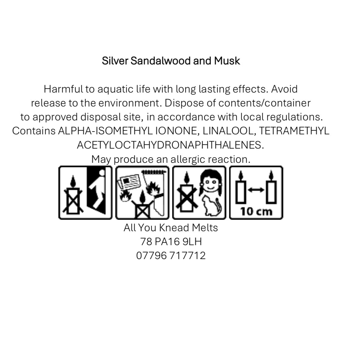 Silver Sandalwood and Musk Squares