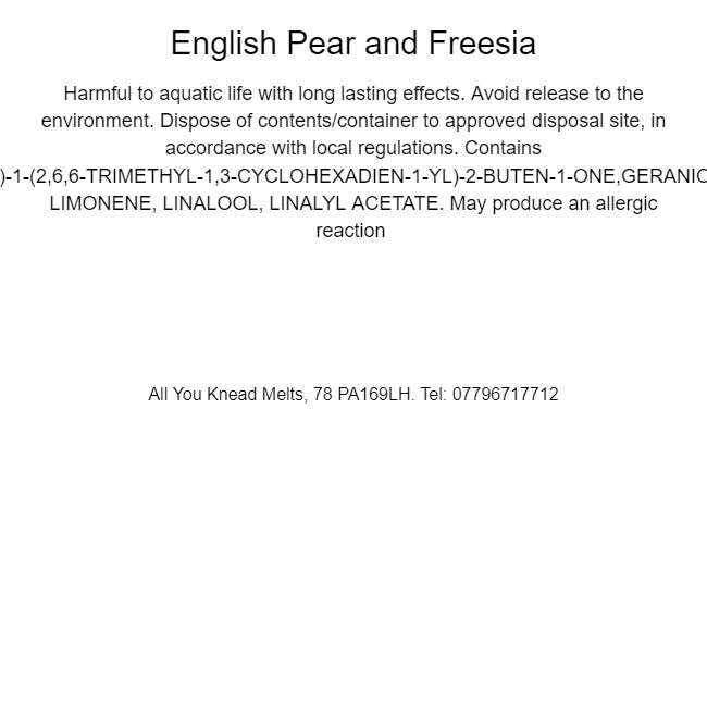 English Pear and Freesia (Inspired by JM)